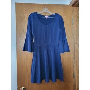 Lilly Pulitzer Brandi High Tide Navy Fit Flare Knit Dress S MSRP $198